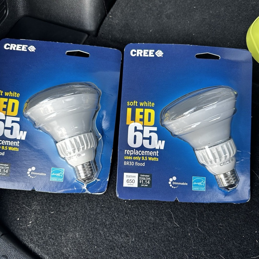 Cree 65W Equivalent Soft White  BR30 Dimmable LED Flood Lights 2 Pack 650 Lumens
